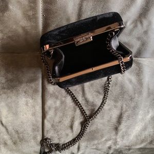 Giorgio Armani velvet clutch evening bag